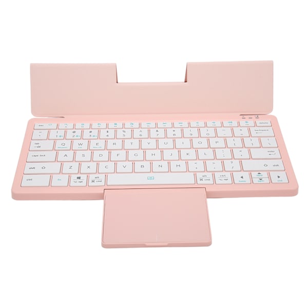 Tablet-tastaturhuse med touchpad, aftagelig samtidig betjeningstilstand, multifunktionelt tablethuse til Win XP, Win 7, 10, 11, pink