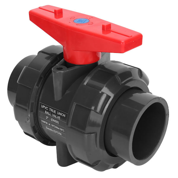 DN50 G2 PVC Double Union kompakt kulventil för simbassängakvarium tillbehör