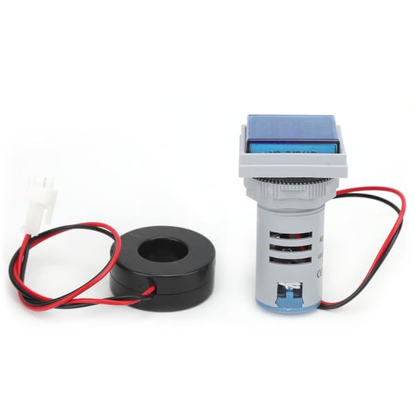 AD16‑22FVA 2-i-1 Voltmeter Amperemeter Spenningsstrømmåler Tester Måleindikator Blå