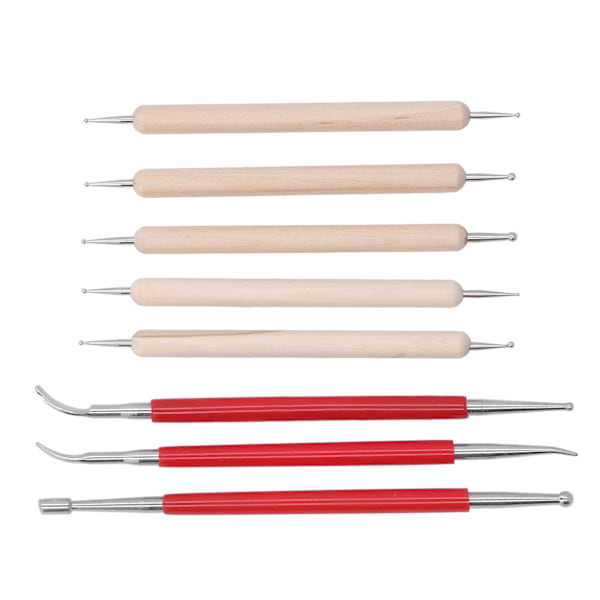 Dobbelt End Tracing Dotting Stylus Lille Bærbar Gravering Stylus Sæt til Modellering Udskæring Glatning Ler