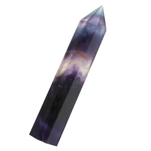 Enkelt spids farverig fluorit krystal søjle helbredende meditation krystal kvarts ZZ0199