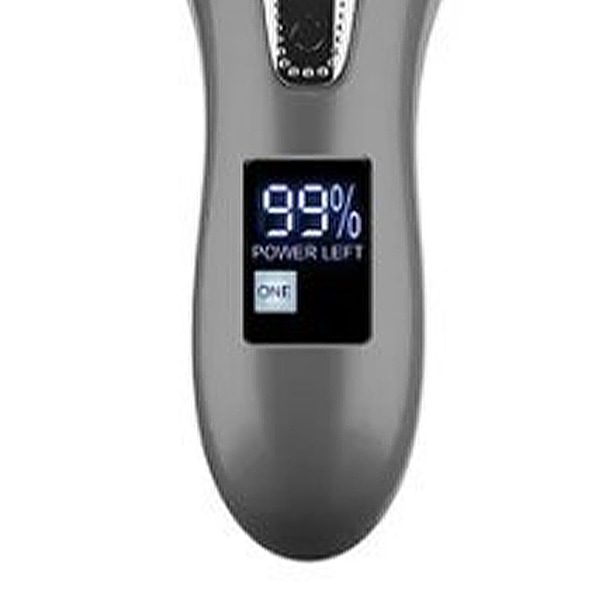 Elektrisk Foot Callus Remover LCD-skærm Død hudfjerner Fodfil Pedicureværktøj til hjemmebrug med 3 slibehoveder Sort