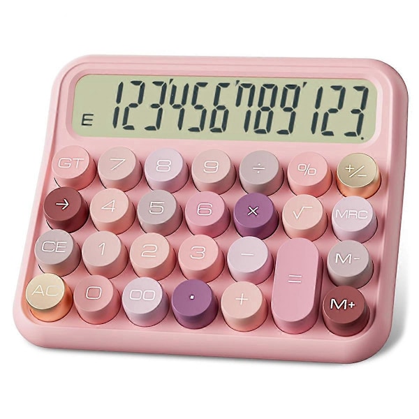 Mekanisk kalkulator 12 siffer med 5-tommers LCD-skjerm, store knapper