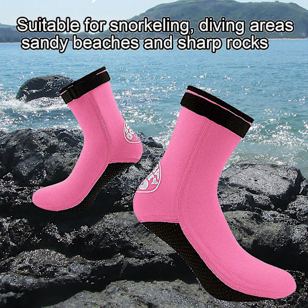 Neopren Snorkling Sokker til Voksne - 3mm Tykkelse M sort
