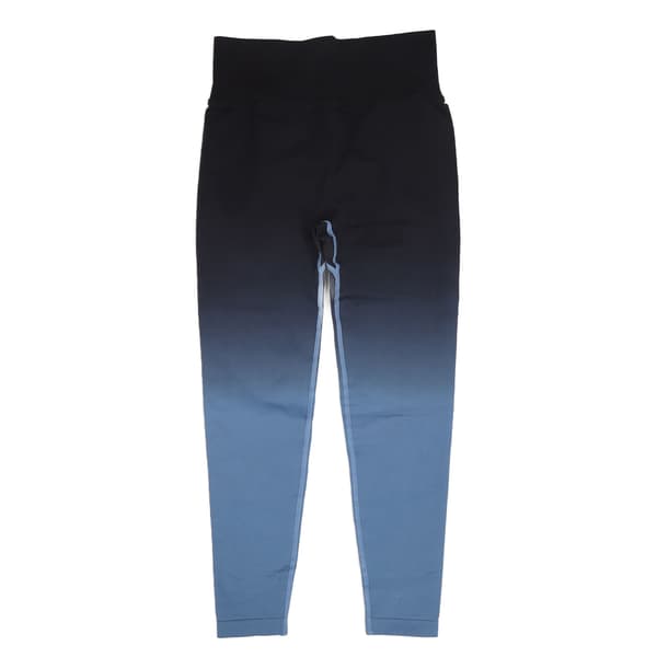 Sorte Blå Gradient Højtaljede Yogabukser Kvinder Bløde Postpartum Hofteløft Trænings Løbe Leggings L