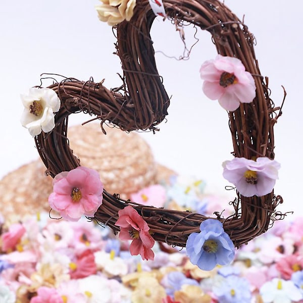 50 st Konstgjorda Blomhuvuden Vacker Dekor Flerfärgad för DIY Heminredning Konstgjorda Blommor (3cm, Blandade Färger)