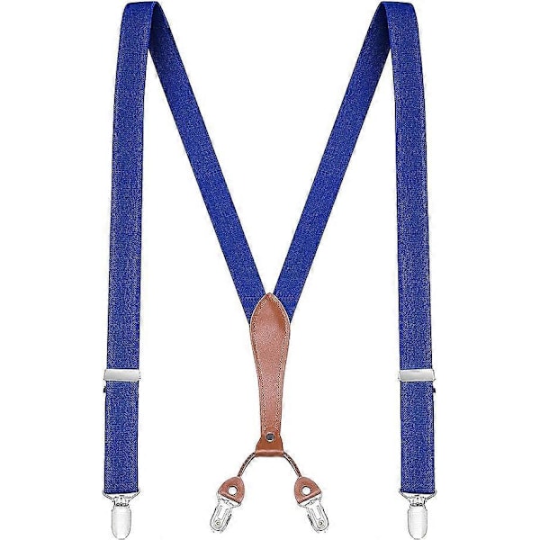 Mote Y-seler for menn - 122cm Elastiske justerbare stropper 2,5cm