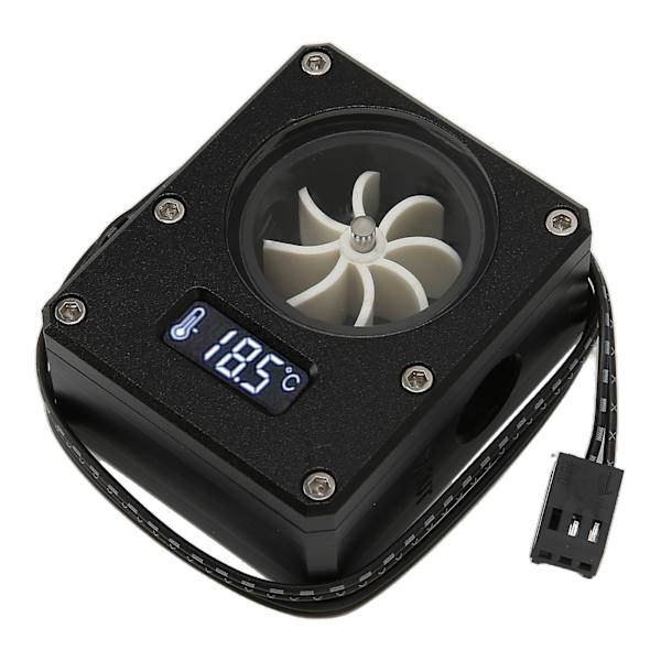 PC Vandkølingsmåler 12V Lille 3-pin Interface G1/4 Gevind Holdbar Akryl Rustfri Computer Flowmåler til PC Sort