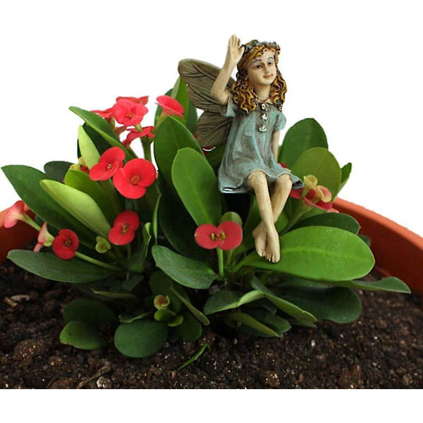 Utendørs fairy hage ornamenter og miniatyr figurer for blomsterpotte dekorasjon og utendørs statuer