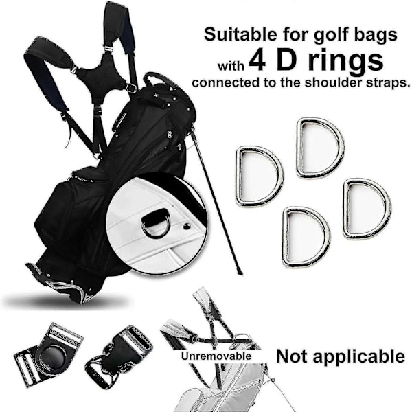 Golfbagrem - Portabel axelrem för bekväm bärning