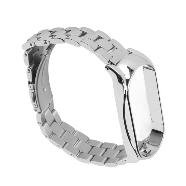 Smartwatch Armband Rostfritt Stål Solid Justerbar Skyddande Ersättningsarmband för Mi 7 NFC Silver