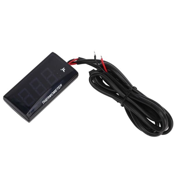 DC12V Digitalt Display Motorsykkel Termometer M10 Sensor Vanntemperaturmåler 14mm Tennpluggadapter Rød