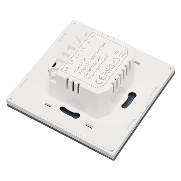 WiFi Smart Wall Light Switch Hærdet glas Fjernbetjening Trådløs Smart Panel Switch 100‑240V