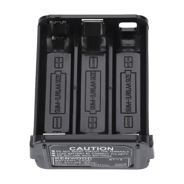 Batteritaske til Kenwood TH-28/TH-48/TH-78HT Tovejs Radio Walkie Talkie Kapacitet (6*AA) Sort