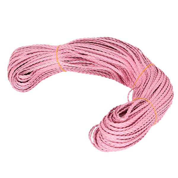 PU flettet tau 3-flettet flette DIY smykker armbånd halskjede tilbehør 5mm rosa 100meter