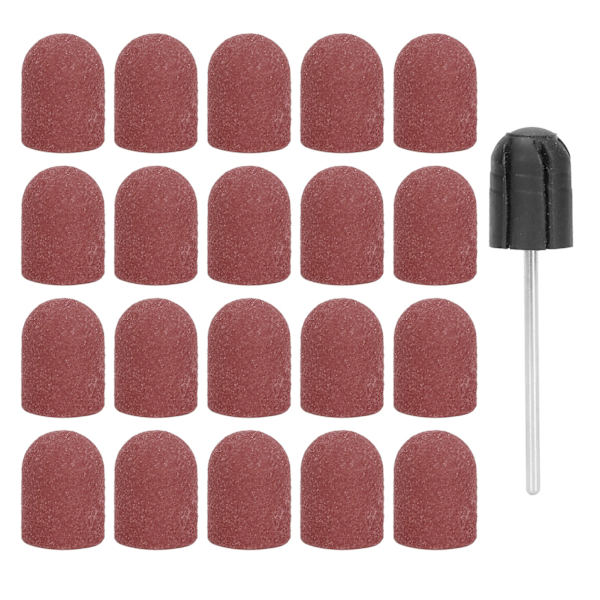 Nail Art Cap Nagelborr Polering Slipning Slipband Set (13 x 19 mm) Brun