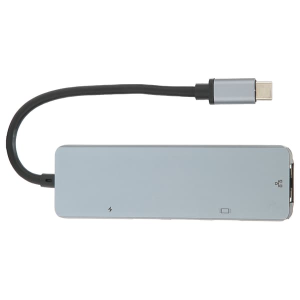 USB C Hub 5 i 1 Højhastighedsdataoverførsel Fremragende varmeafledning Ethernet-adapter til computer tablet