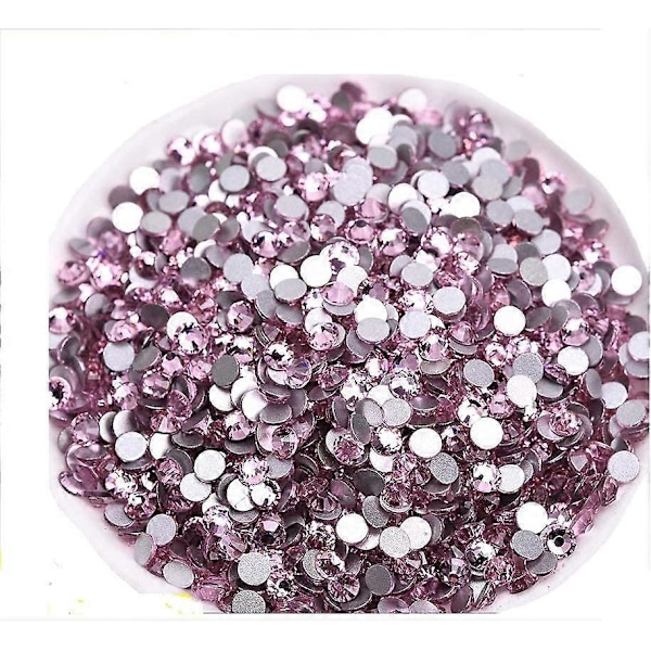 Liimattavat litteät strassilasit (ss20 576 kpl, pinkki) 4,8 mm