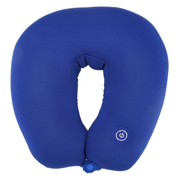Resekudde Memory Foam U-formad elektrisk vibration Meddelande Flygplan Nackmeddelande Kudde Blå