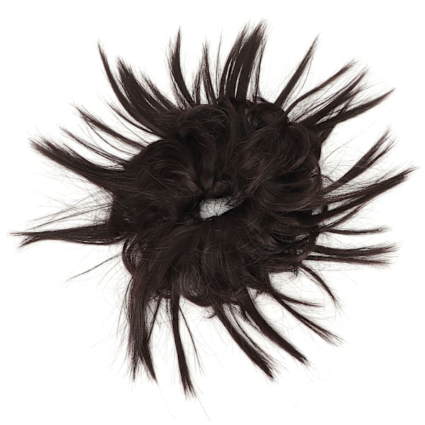 Rod Bun Faux Hårstykke Elastisk Tousled Updo Hårforlængelse Ponytail Hårstykker til KvinderQ17-4#