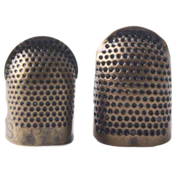 Metall Retro Symaskin Fingerbøller Justerbar Fingerbeskytter DIY Quilteverktøy for Broderinålarbeid (Cyan blå)
