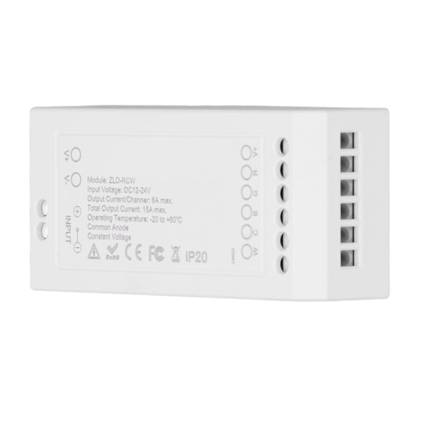 Zigbee LED-driver, smart home LED-strip-controller, RGB+CW-lysstripekontroller med app, DC12~24V