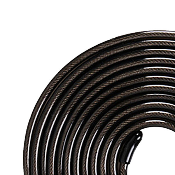 Springtov udskiftningswire 9,8ft sort stålkabel PVC-indpakket anti-sammenfiltring 4,5mm tyk til springtov
