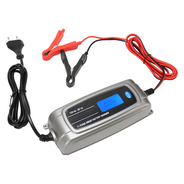 Batterioplader 180 til 240V 11 trin LCD-display Stærk beskyttelse 11 trin Smart batterioplader til bil