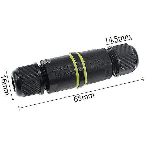 Vedenpitävä kytkentärasia, ulkokäyttöön tarkoitettu sähköliitin IP68 vedenpitävä kytkentärasia 3,5 mm - 7 mm (4 kpl)