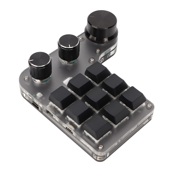 Ohjelmoitava makronäppäimistö 9 näppäintä 3 nuppia USB Bluetooth -yhteys OSU -peli näppäimistö toimistoon musiikkiin mediaan