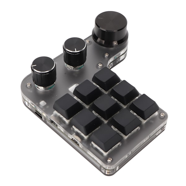 Programmerbar makro-tastatur 9 taster 3 knapper USB Bluetooth-forbindelse OSU Gaming-tastatur til kontor, musik, medier