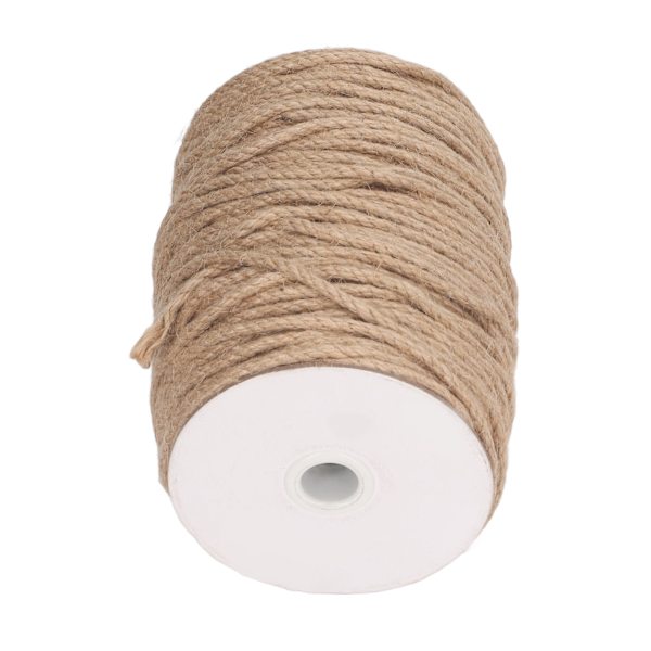 4MM 3-trådig rep 100m naturlig dekoration hampa jute garn snöre för konstverk trädgård dekoration och DIY hantverk