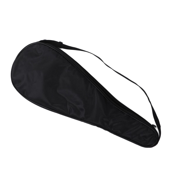 Squash Racket Cover Bag Lett polstret Racket Bæreveske med justerbar skulderstropp Svart