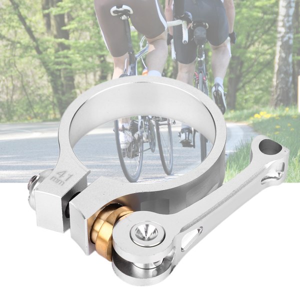 CNC aluminiumlegering Quick Release Cykelsits Rör Clip Cykel Sadelstolps Clamp (silver)
