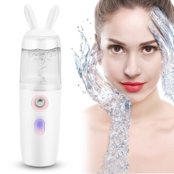 30 ml Mini Bærbar Nano Spray Ansigtsfugtighedsgivende Hydrerende Damper Ansigtsluftfugter Hvid
