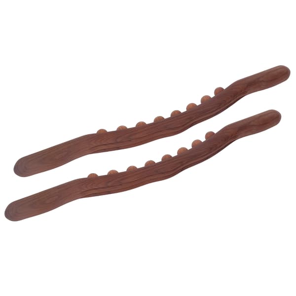 2 stk. træskrabestok 8 massagedutter Stor kontakt Multifunktionel træ Gua Sha-stok til rygkropsmassage