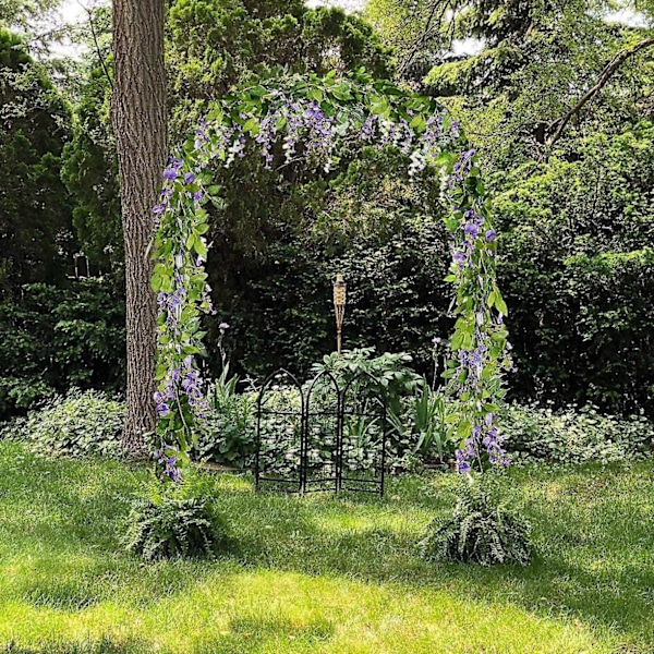 4 stk. 2 meter/stk. Kunstig filigran Wisteria Wire Hengende Blomster