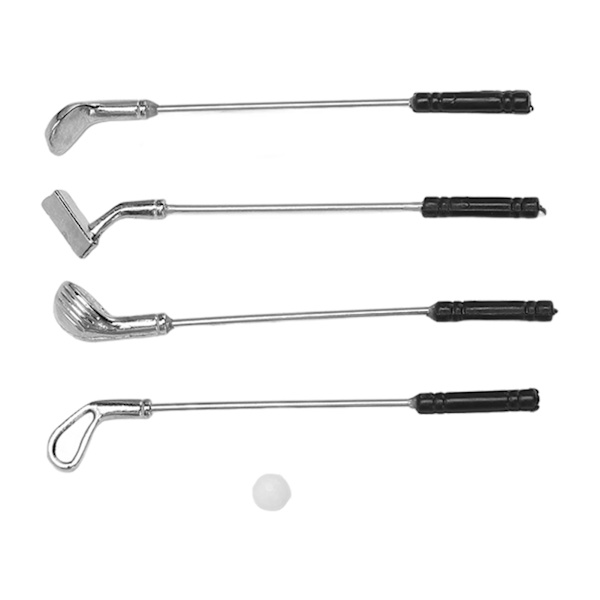 5 st dockhusklubbor 1:12 plastlegering hållbar utsökt min storlek minigolfklubbor för 1:12 dockhus DIY