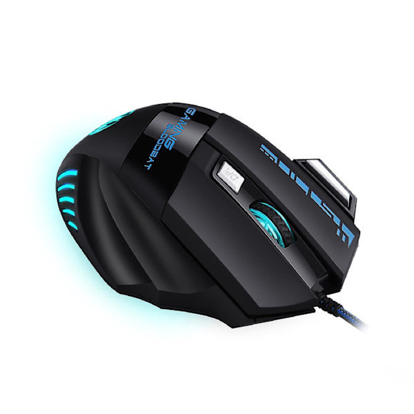 Gamingmus 150cm Kabellängd DC 5V Bekväm 100MA Ergonomisk Svart GM02