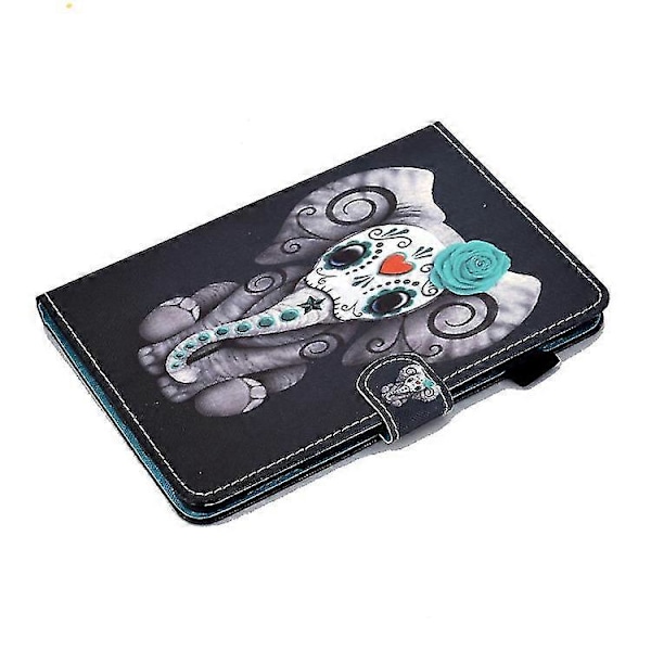 Maalattu Kuvio Tpu Vaakasuora Käännettävä Nahkainen Suojakotelo Kindle Fire Hd 8 2020 Zekai Ruusu Elefantti