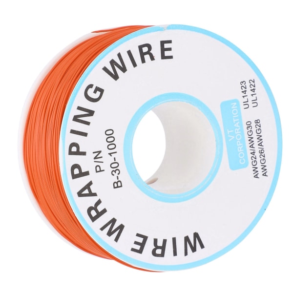 Innpakning Wire Kretskort Flyvende Wire Kobber Enkeltkjernelinje Elektronisk tilkoblingskabelOrange