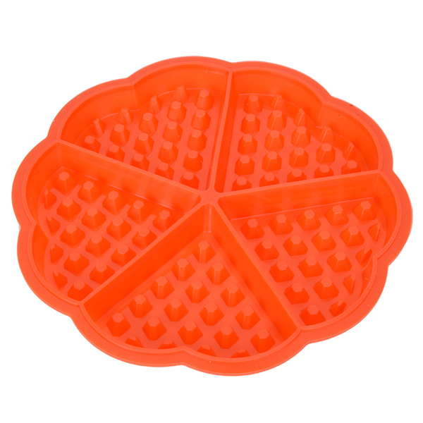 5 hulrums silikone Nestle vafler form kage chokolade pande muffin morgenmad bagning skimmel (rund)