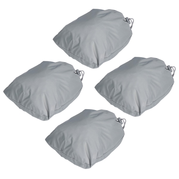 4PCS Bilspegelskydd 190T Polyester Taffeta Kran Frostskydd Grå