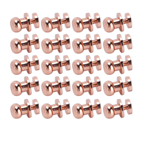 20 sæt messingnitter Anti-oxidation rosaguld bagage hardware tilbehør til pung håndtasker skoLst10x8mm