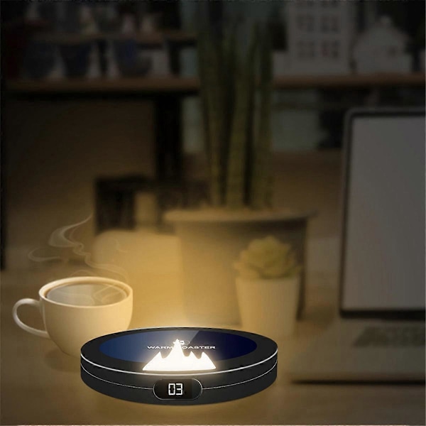 Smarta kaffemugsvärmare 10W Snabb Uppvärmning-Svart
