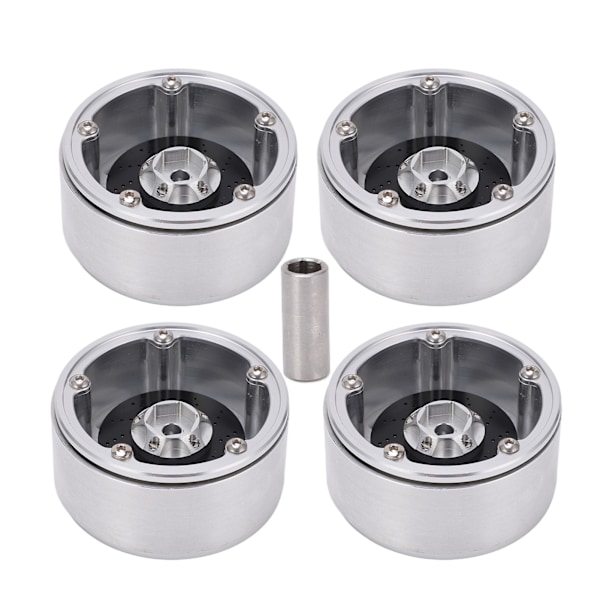 4 stk 2,2 tommers metallfelger med bremseskive for Axial SCX10 90046 1/10 RC-bil