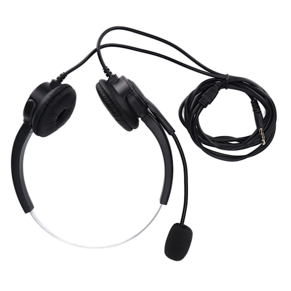 Callcenter-headset USB 3,5 mm jacks støjreducerende volumenkontrol kundeservice-hovedtelefon til kontorcomputer