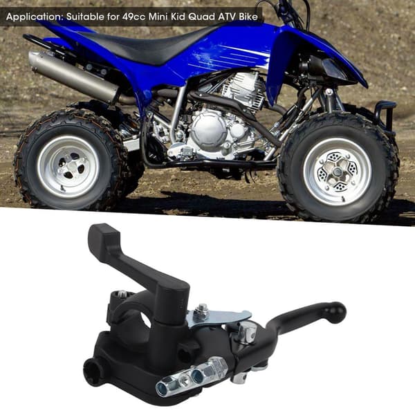 22mm/0.9in Dobbeltbremshendel Tommelgass Hastighetsregulator Passer til 49cc Mini Barn Quad ATV Sykkel