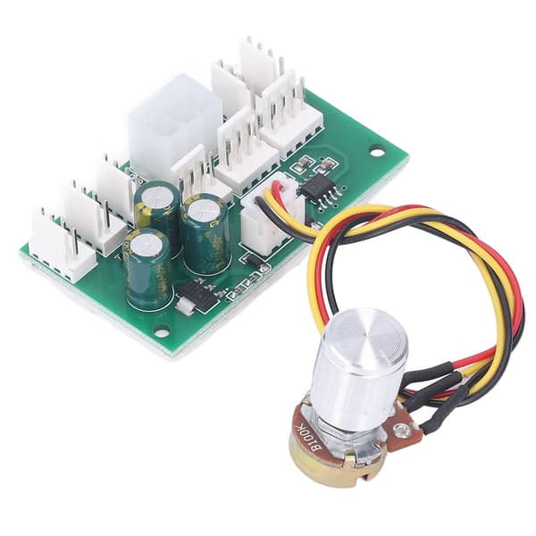 Køleventilatorhub PWM PC-kabinet 8-vejs splitter hastighedskontrolmodul 4-benet adapter 12V