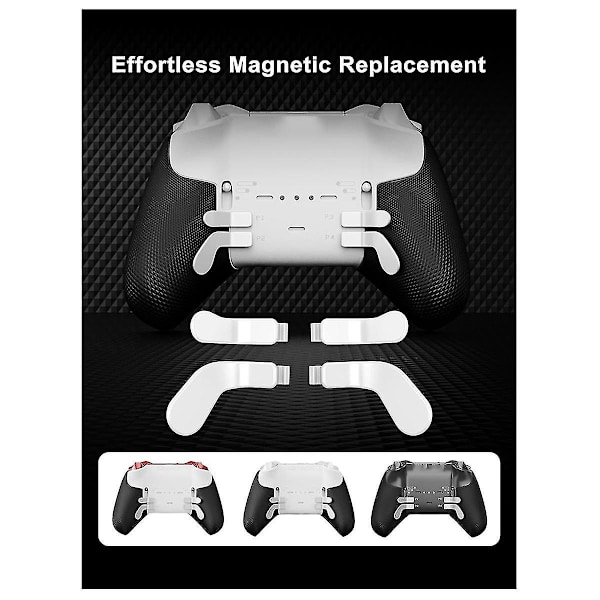 Metall Thumbsticks Joystick-kåpa kompatibel med Elite Series 2-handkontroll 6 utbytbara spakar 4 paddlar och D-Pads-tillbehör (A)-B8